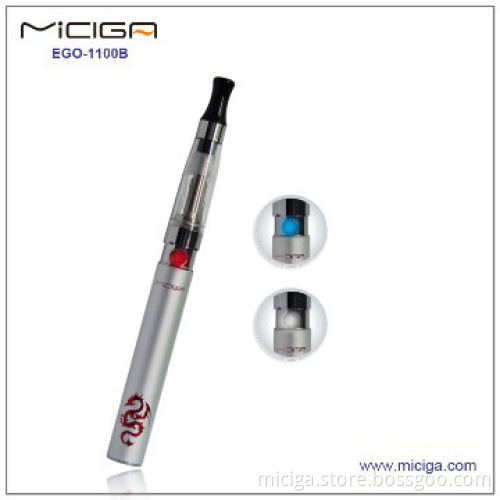1100mAH capacity electronic cigarette, cuatom brands electronic cig
